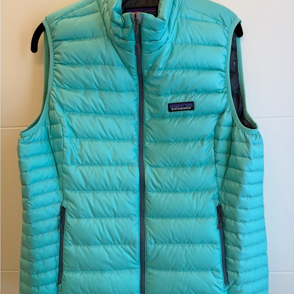 Patagonia Mint Green Down Sweater Vest